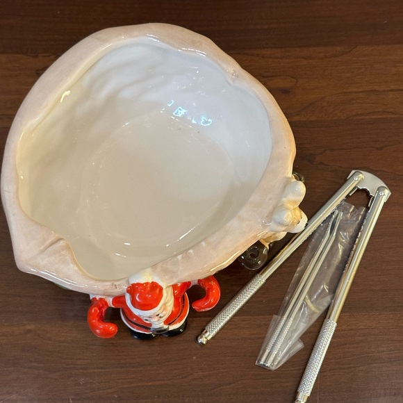 🎄🌟HP🌟VTG 1994 NIB Ceramic Nut Bowl/Nut Cracker House of Lloyd Nuts About XMas - Picture 4 of 13